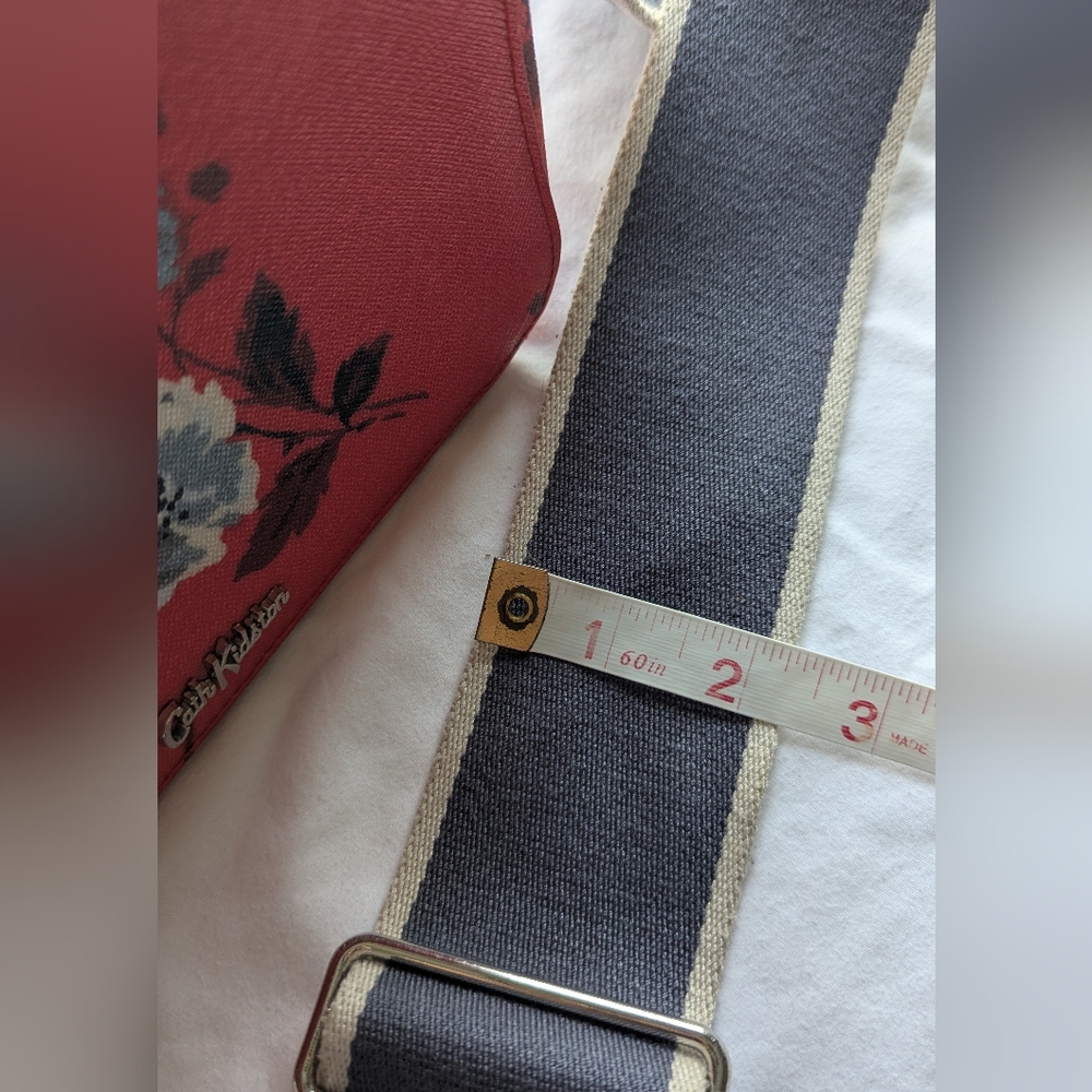 Cath Kidston Red Floral Crossbody Bag Wide Adjustable Strap - Picture 15 of 15